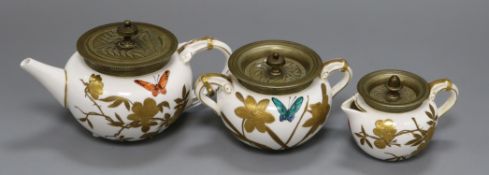 A Victorian porcelain bachelor's tea set