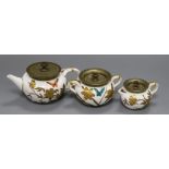 A Victorian porcelain bachelor's tea set