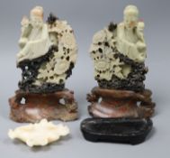 Four Chinese soapstone carvings