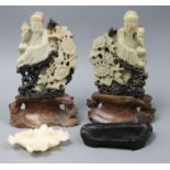 Four Chinese soapstone carvings