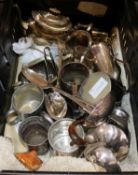 A quantity of silver plated items