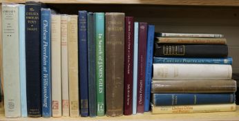 A quantity of reference books relating to Chelsea Porcelain including Chelsea and Other English