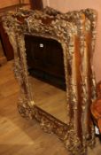 A pair of Victorian style gilt framed wall mirrors W.102cm
