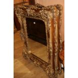 A pair of Victorian style gilt framed wall mirrors W.102cm