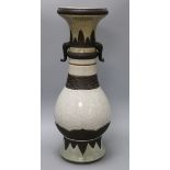 A large 19th century Chinese crackle glaze vase height 60cm