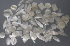 A quantity of mother of pearl counters