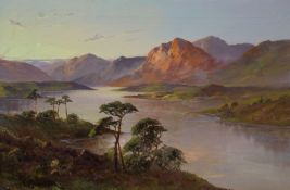 Francis E. Jamieson, oil on canvas, Loch Lomond, signed, 40 x 60cm