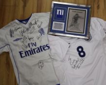 Frank Lampard, Chelsea and England footballer signed Chelsea away shirt, a similar signed replica