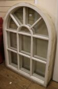 A pair of white painted windows W.92cm