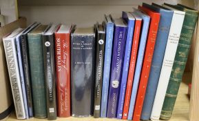 A quantity of reference books relating to ceramics and pottery including Swansea Porcelain, Welsh