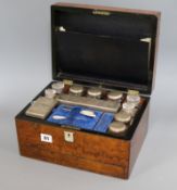 A walnut sewing box