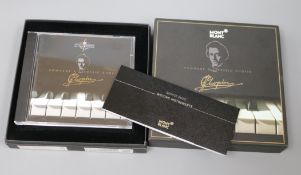 A Mont Blanc Meisterstuck Platinum Line 'Frederic Chopin' fountain pen, the 18ct gold nib numbered