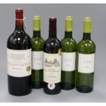 A magnum of Chateau Roc Grand Antoine, three bottles of Cotes de Gascogne and a bottle of Chateau du