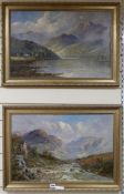 Francis E. Jamieson, pair of oils on canvas, Allan Water and Loch scene, signed, 40 x 60cm