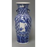 A Chinese blue and white vase, late 19th century height 30cm