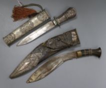 Two silver mounted daggers