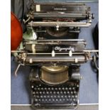 Two typewriters, Remington and Olympia Mod 8