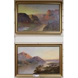 Francis E. Jamieson, pair of oils on canvas, Near Loch Lomond and Pass at Glencoe, signed, 40 x