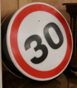A speed limit sign W.63cm