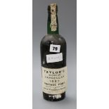 A bottle of Taylor's vintage port 1967