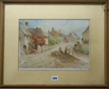 William Henry Sweet, watercolour, East Street, Corfe, signed, 24 x 35cm