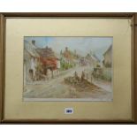 William Henry Sweet, watercolour, East Street, Corfe, signed, 24 x 35cm