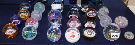 Twenty six paperweights including Caithness and Caithness limited edition