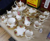 A quantity of Royal Albert Old Country Rose tea wares