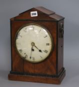 A Victorian mahogany mantel clock height 25cm