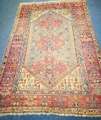 A Shiraz grey carpet 215 x 142cm