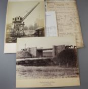 Civil engineering photographs and documents, late 19th/early 20th century including Peterhead