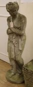 A statue of a classical figure W.116cm