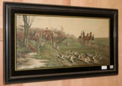 Two hunting prints by Drummond and Cecil Boult, 'After the chase' and 'Hold hard', approx. 36 x