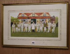 Linda Jane Smith, limited edition print, 'The Pride of the Village', signed in pencil, 25 x 47cm