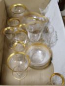 A quantity of French and English glass