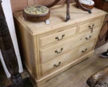 A pine chest of drawers W.110cm
