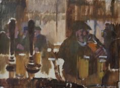 Patrick Larking, oil on canvas laid on board, 'Pints', 37 x 50cm