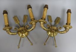 A pair of neo-classical revival ormolu wall lights