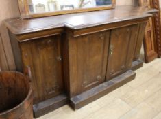 A Continental oak breakfront sideboard W.174cm