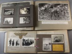 Two WWII photograph albums and another 1930s RAF, the first aerial and group portrait photos taken