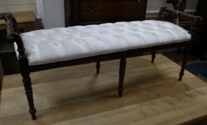 A reproduction window seat W.124cm