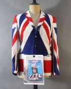1980s pop culture - a Union flag blazer, worn by the Radio One Disc Jockey and Saturday Superstore