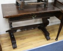 A Tuscan walnut side table W.99cm