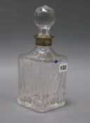 A silver mounted decanter