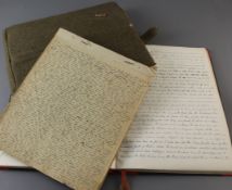 A WWII khaki covered diary and two further notebooks