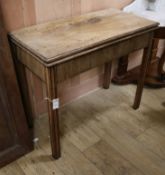 A George III mahogany card table W.91cm