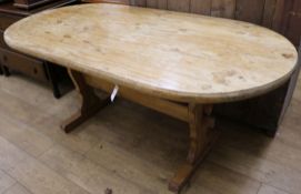 A pine farmhouse table W.178cm