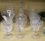 A group of early 19th century glassware