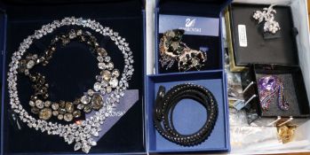 A collection of Swarovski costume and other jewellery.