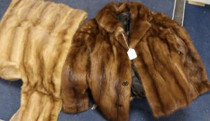 A mink stole and jacket